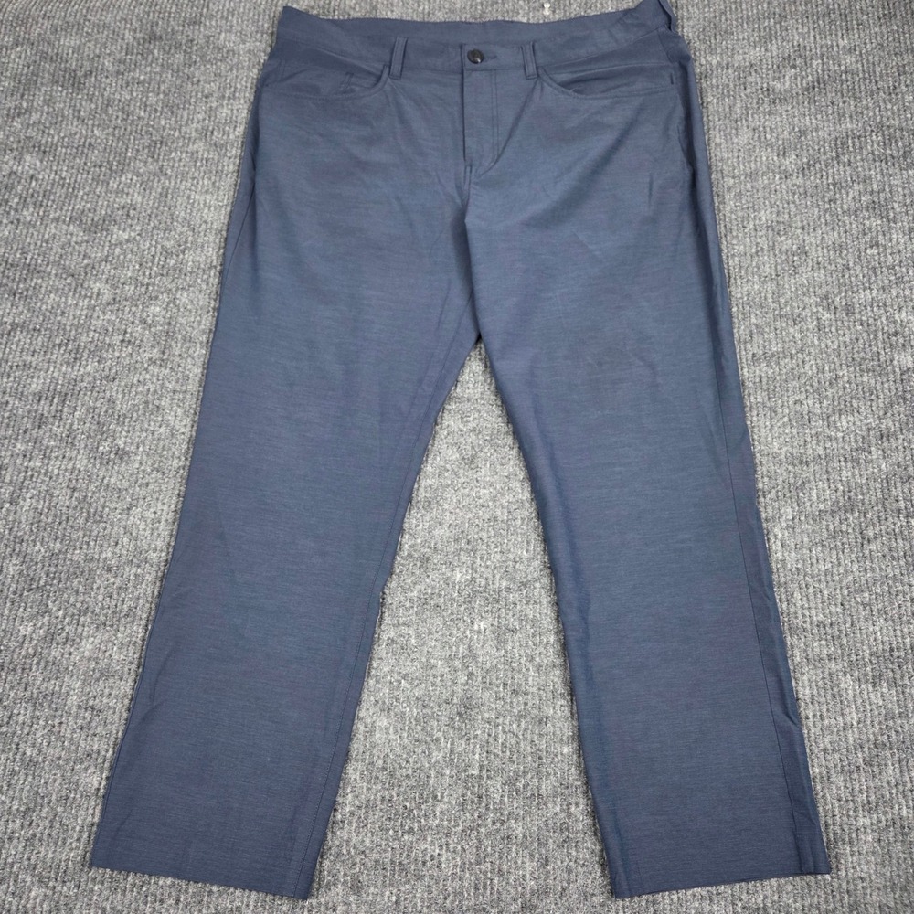 Pro Tour Mens Navy Blue Micro Stripe Golf Performance Pants 38x30 Stretch‎